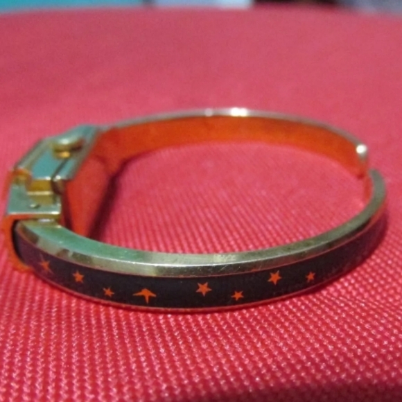 Vintage Fischer hinged Bangle Ladies' Watch set with black enamel. Circa 1955 - Picture 3 of 6